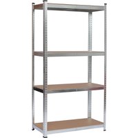 Garden Friend Regal 4 Böden aus Metall und MDF H 160 B 120 T 40 cm Belastbarkeit: 150 kg pro Boden, Einrastmontage von GARDEN FRIEND