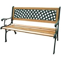 Garden Friend Rombo Bank aus Gusseisen/Holz/ABS - 125x52x74h cm von GARDEN FRIEND