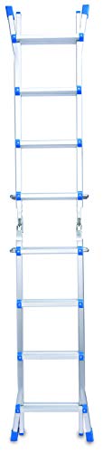 Garden Friend S1405119 Leiter Aluminium Everest 4+4, grau-blau von Linea Garden Friend