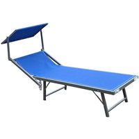 Garden Friend - Gartenfreund Kinderbett Ibiza 59x186x36h cm mit Baldachin blau von GARDEN FRIEND