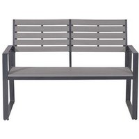 GARDEN IMPRESSIONS Gartenbank »Detroit«, Aluminium, 2-Sitzer, BxHxT: 122 x 42 x 46cm - schwarz von GARDEN IMPRESSIONS