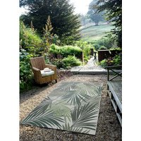 GARDEN IMPRESSIONS Outdoor-Teppich »Naturalis«, BxL: 170 x 120 cm, palm leaf/grün/grau/braun - gruen von GARDEN IMPRESSIONS