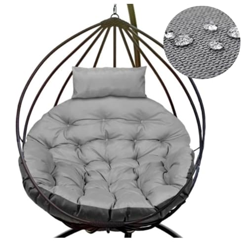 GARDEN KING ROYAL REST Garten Hängesessel-Kissen Gepolstertes Ei-Schaukelkissen mit Kopfstütze Auflage für Polyrattan Rattan Hängeschaukel Polsterung Gesteppt Pflegeleicht Wasserfest von GARDEN KING ROYAL REST