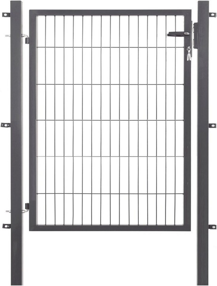 GARDEN 'N' MORE Zauneinzeltür Einzeltor Excellent, (Set), 123 cm hoch, anthrazit von GARDEN 'N' MORE