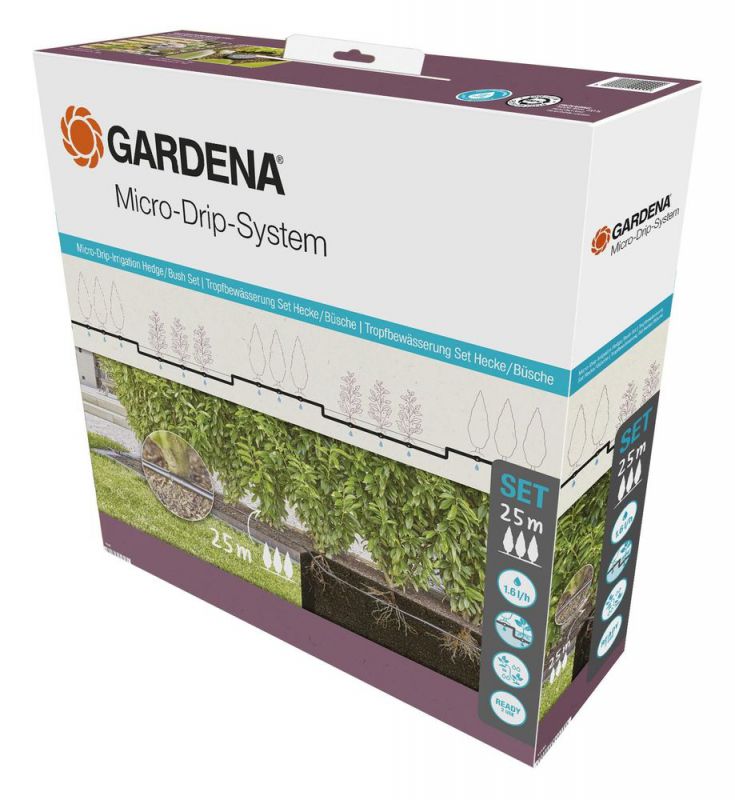 GARDENA 13500-20 Micro-Drip-System Set Sträucher/Hecken 25 m von GARDENA