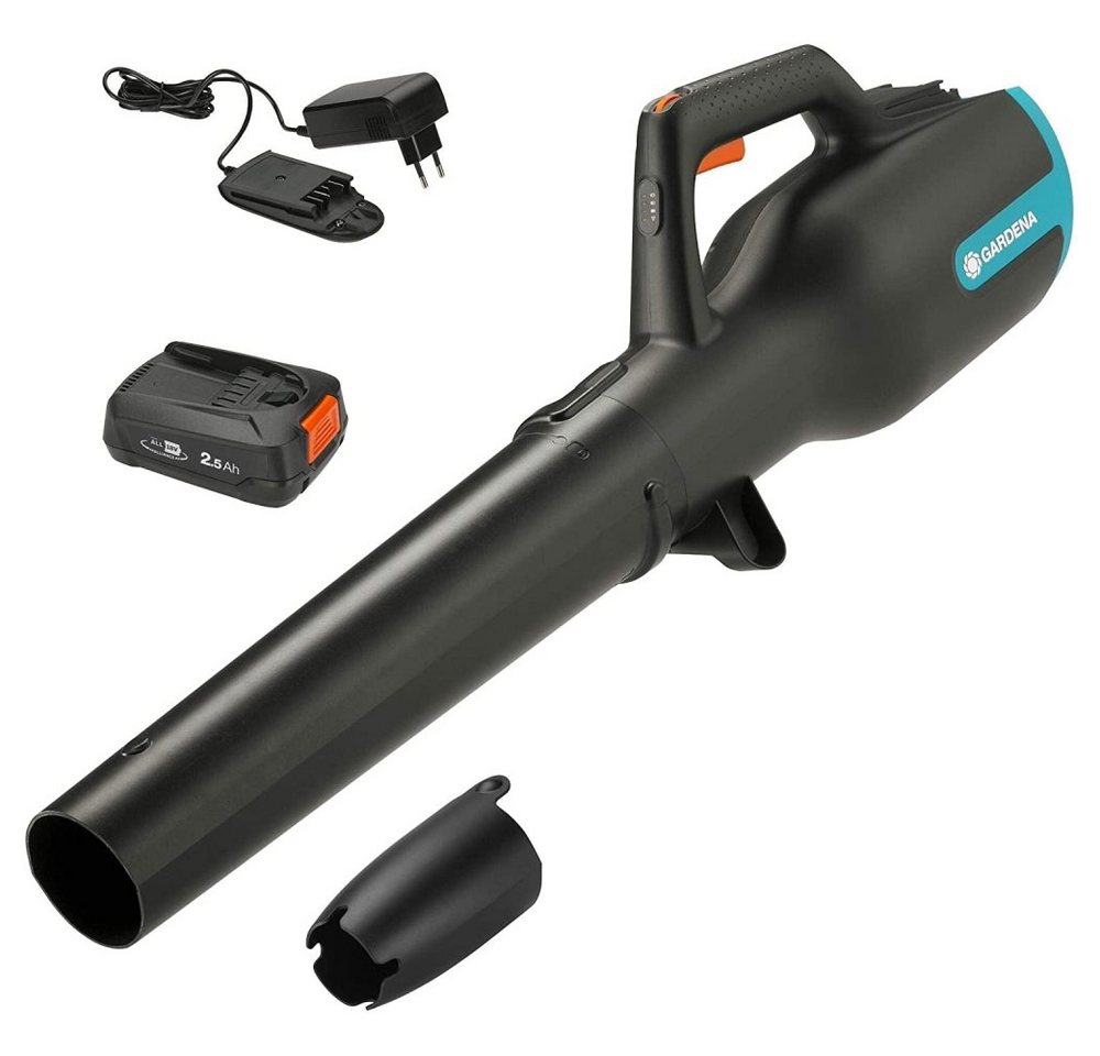 GARDENA Akku-Laubbläser PowerJet P4A Ready-To-Use Set - Akku-Laubbläser - grau/türkis GARDENA Akku-Laubbläser PowerJet P4A Ready-To-Use Set - Akku-Laubbläser - grau/türkis von GARDENA