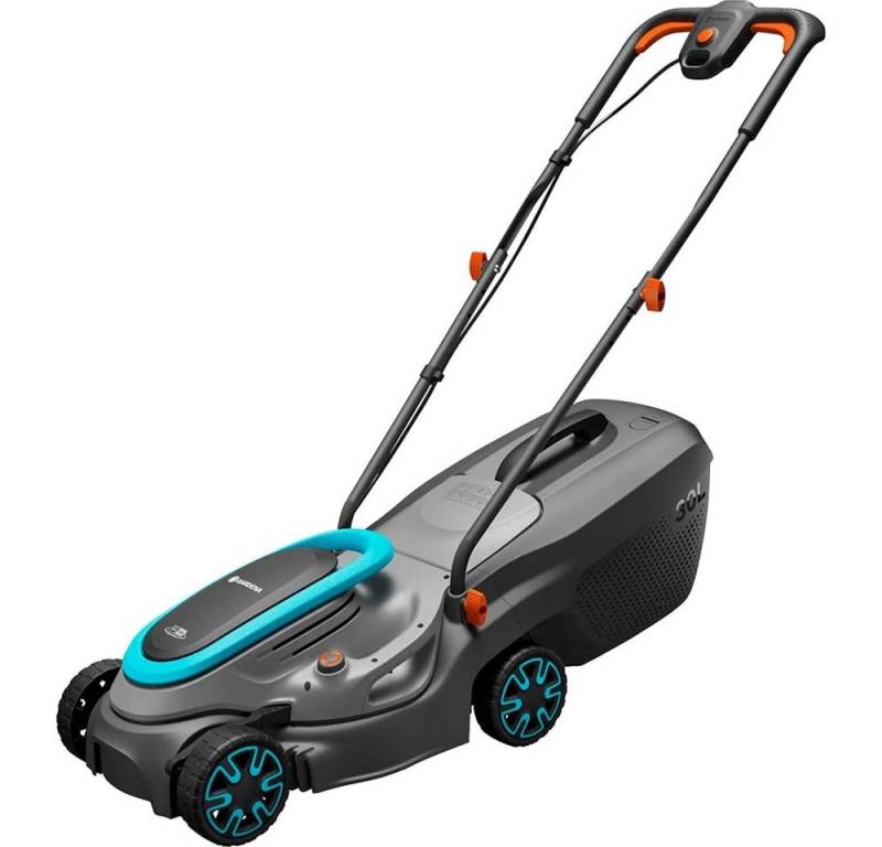 GARDENA Akkurasenmäher PowerMax 32/18V P4A Ready-To-Use Set - Akku-Rasenmäher - schwarz/grau von GARDENA