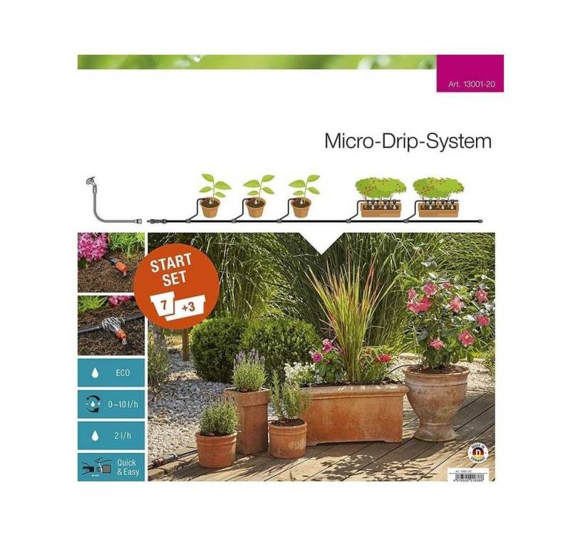 GARDENA Bewässerungssystem 13001-20 Micro-Drip-System Start-Set Pflanztöpfe von GARDENA