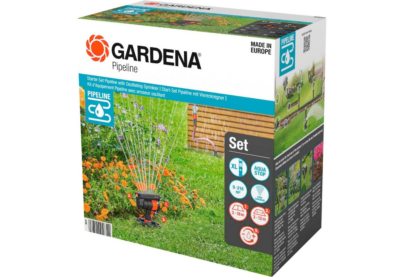 GARDENA Regner GARDENA Start-Set Pipeline mit Viereckregner GARDENA Regner GARDENA Start-Set Pipeline mit Viereckregner von GARDENA