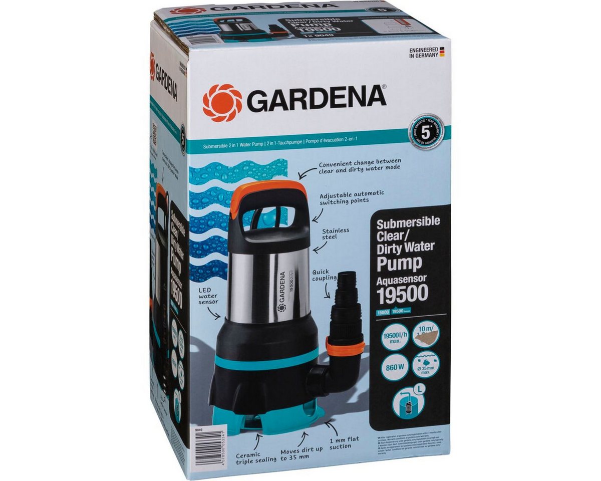 GARDENA Gartenpumpe Klar-/Schmutz- wasser-Pumpe 19500 GARDENA Gartenpumpe Klar-/Schmutz- wasser-Pumpe 19500 von GARDENA