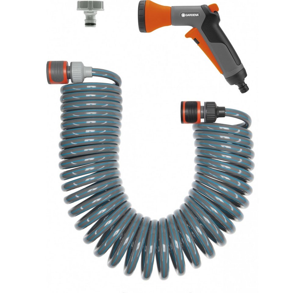 GARDENA Gießstab GARDENA Spiralschlauch Set 10 m für Garten & Balkon., (Set, Praktisches 10 m Set für Garten und Balkon), CO2-neutraler Versand von GARDENA