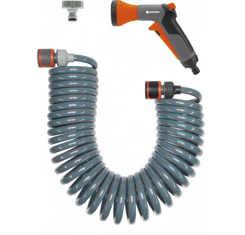 GARDENA Gießstab GARDENA Spiralschlauch Set 10 m für Garten & Balkon., (Set, Praktisches 10 m Set für Garten und Balkon), CO2-neutraler Versand von GARDENA