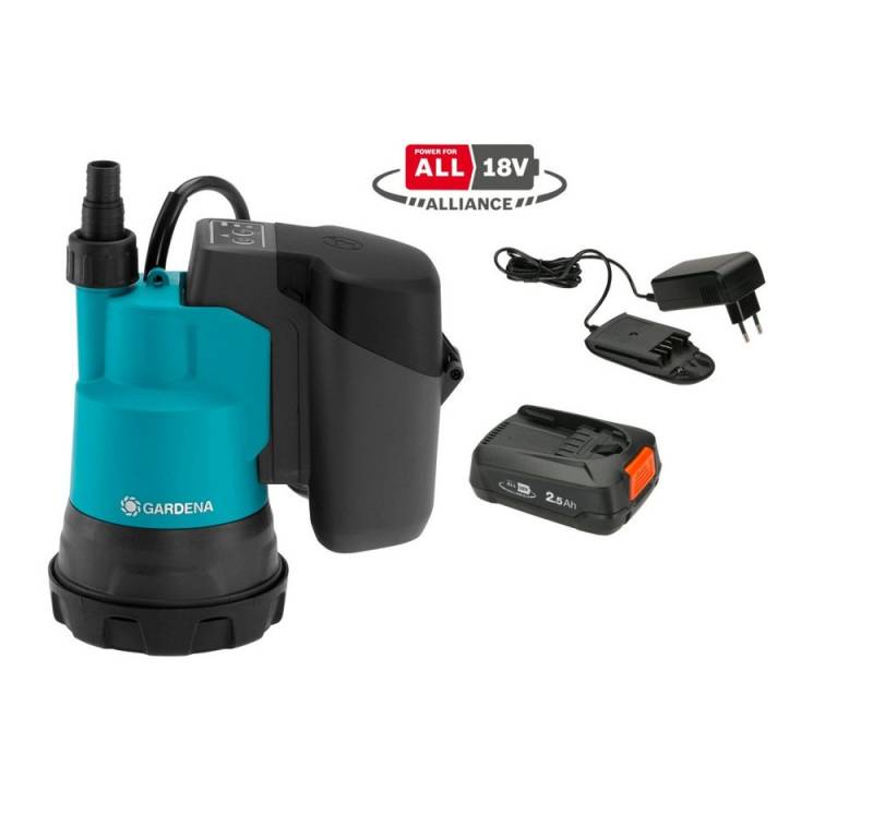 GARDENA Klarwasserpumpe Gardena Akku-Klarwassertauchpumpe 2000/2 18V P4A von GARDENA