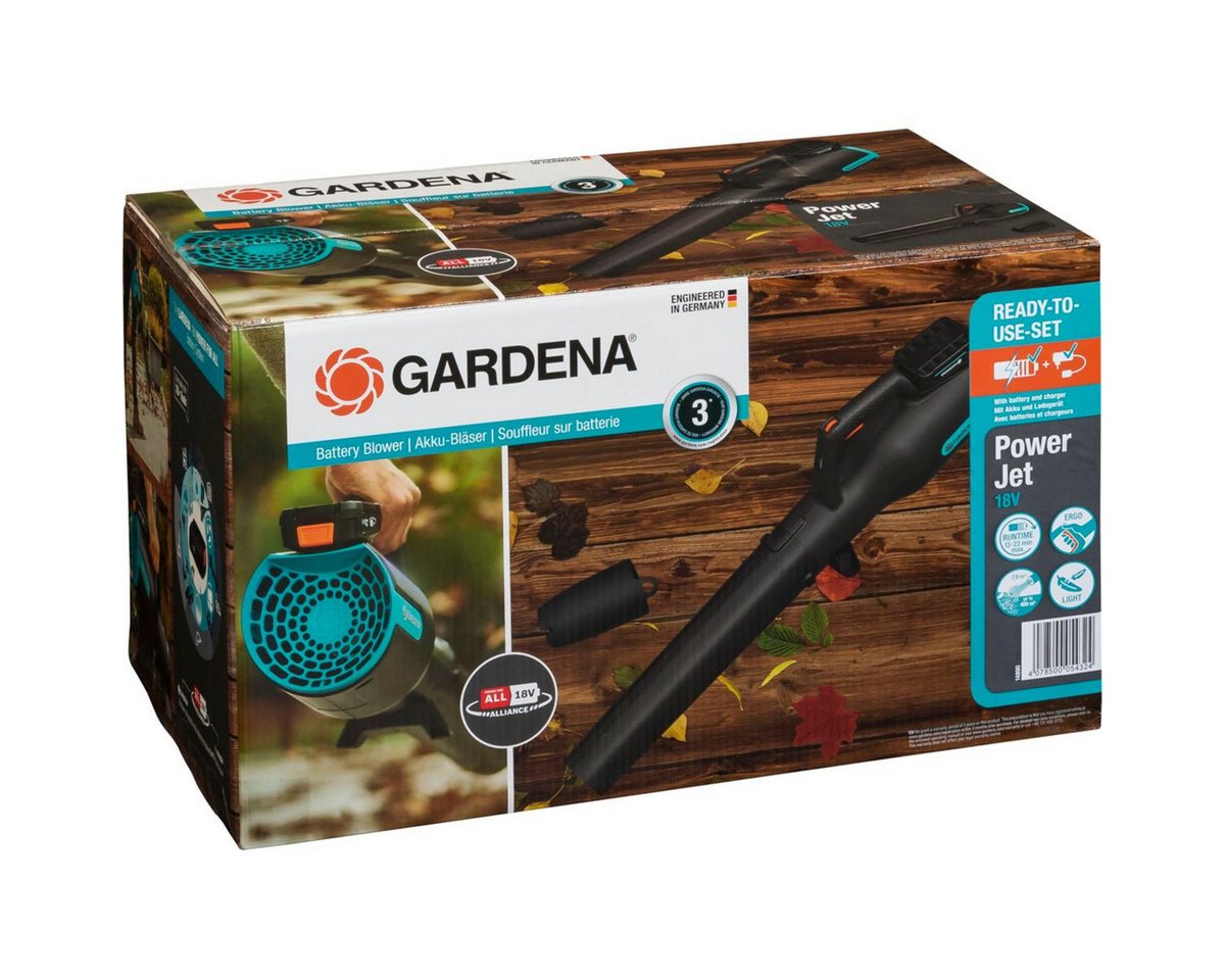 GARDENA Laubsauger Akku-Gartenbläser PowerJet 18V P4A Ready-To-UseSet von GARDENA