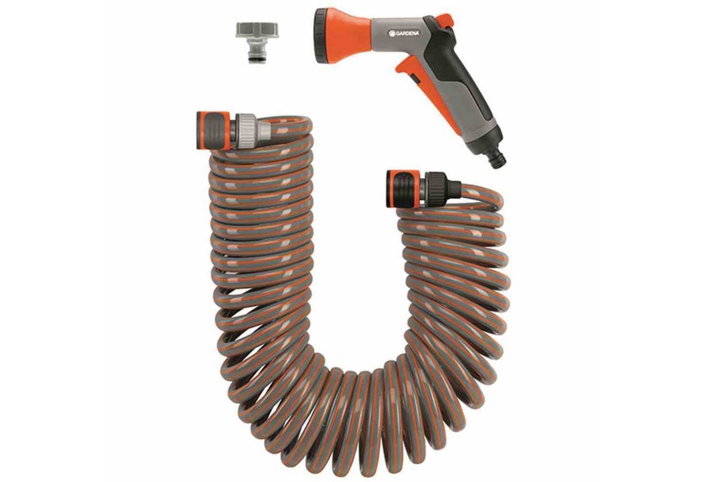 GARDENA Regner Spiralschlauch-Set mit Impulsbrause und Systemteilen, 10 m Länge: 10 m GARDENA Regner Spiralschlauch-Set mit Impulsbrause und Systemteilen, 10 m Länge: 10 m von GARDENA