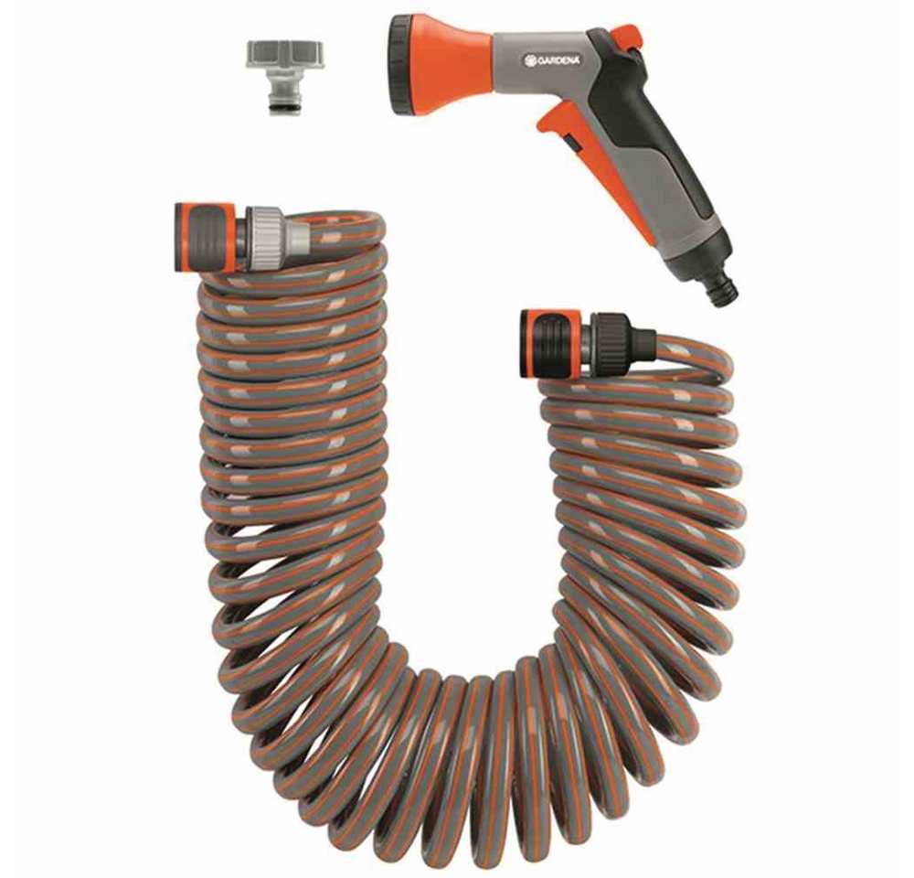 GARDENA Schlauch Spiralschlauch-Set mit Impulsbrause und Systemteilen 10 m Länge 10 m GARDENA Schlauch Spiralschlauch-Set mit Impulsbrause und Systemteilen 10 m Länge 10 m von GARDENA
