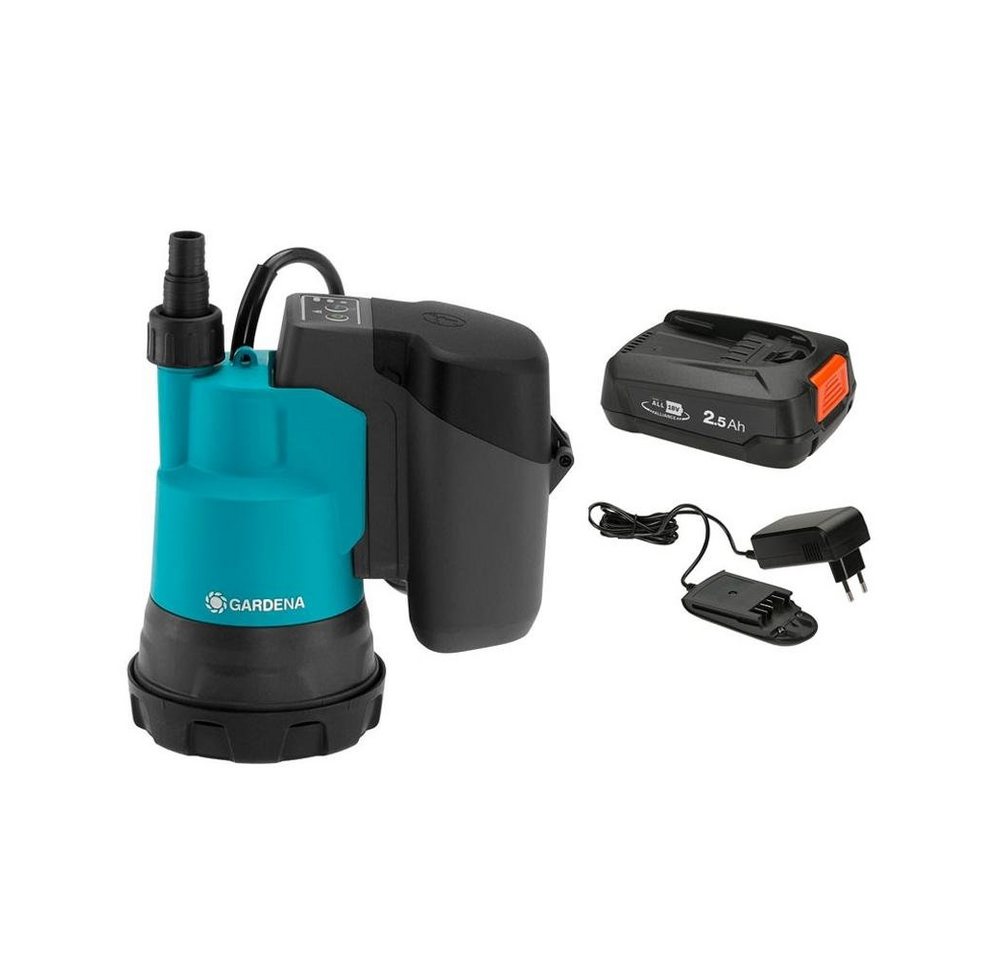 GARDENA Tauchdruckpumpe 14600-20 Akku-Klarwasser-Tauchpumpe 2000/2 18V von GARDENA