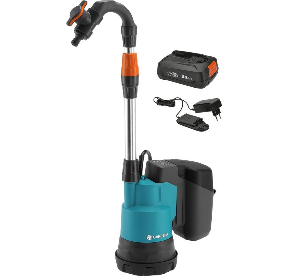 GARDENA Tauchpumpe GARDENA 2000/2 18V P4A Ready 14602-61 Fasspumpe 2.000 l/h 20 m von GARDENA
