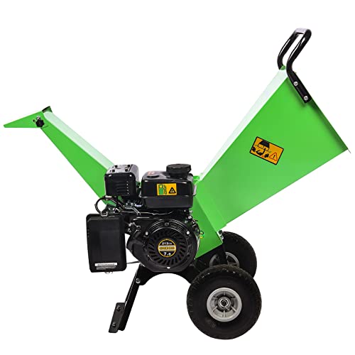 GARDENBEAUT R30 Benzin Häcksler, 7 PS 212 CCM 4-Takt Benzinmotor, max. 76 mm Aststärke, Holz Häcksler Gartenhäcksler von GARDENBEAUT