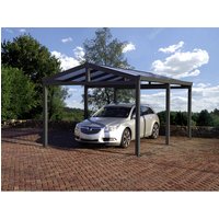 GARDENDREAMS Carport »Satteldachcarport«, B x T x H: 368 x 700 x 250 cm, anthrazit - grau von GARDENDREAMS