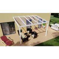 GARDENDREAMS Terrassenüberdachung »Easy Edition«, Breite: 400 cm, Dach: Glas, verkehrsweiß - weiss von GARDENDREAMS