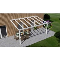 GARDENDREAMS Terrassenüberdachung »Easy Edition«, Breite: 500 cm, Dach: Glas, verkehrsweiß - weiss von GARDENDREAMS