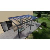 GARDENDREAMS Terrassenüberdachung »Easy Edition«, Breite: 600 cm, Dach: Glas, anthrazitgrau von GARDENDREAMS