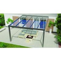 GARDENDREAMS Terrassenüberdachung »Expert«, BxT: 400 x 200 cm, weiß / RAL9016, Glasdach - weiss von GARDENDREAMS