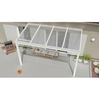 GARDENDREAMS Terrassenüberdachung »Expert«, BxT: 400 x 200 cm, weiß / RAL9016 - weiss von GARDENDREAMS