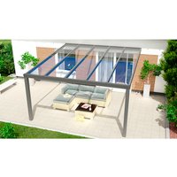 GARDENDREAMS Terrassenüberdachung »Expert«, BxT: 400 x 400 cm, grau / RAL9007, Glasdach GARDENDREAMS Terrassenüberdachung »Expert«, BxT: 400 x 400 cm, grau / RAL9007, Glasdach von GARDENDREAMS