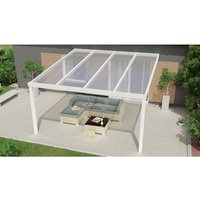 GARDENDREAMS Terrassenüberdachung »Expert«, BxT: 400 x 450 cm, weiß / RAL9016 - weiss von GARDENDREAMS