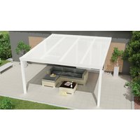 GARDENDREAMS Terrassenüberdachung »Expert«, BxT: 400 x 500 cm, weiß / RAL9016 - weiss von GARDENDREAMS