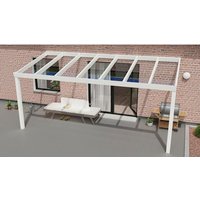 GARDENDREAMS Terrassenüberdachung »Expert«, BxT: 500 x 250 cm, weiß / RAL9016, Glasdach - weiss von GARDENDREAMS