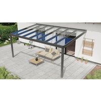 GARDENDREAMS Terrassenüberdachung »Expert«, BxT: 500 x 350 cm, anthrazit / RAL7016, Glasdach - grau von GARDENDREAMS