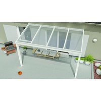 GARDENDREAMS Terrassenüberdachung »Expert«, BxT: 600 x 300 cm, weiß / RAL9016, Glasdach - weiss von GARDENDREAMS