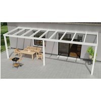 GARDENDREAMS Terrassenüberdachung »Expert«, BxT: 700 x 200 cm, weiß / RAL9016, Glasdach - weiss von GARDENDREAMS