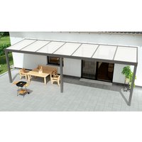 GARDENDREAMS Terrassenüberdachung »Expert«, BxT: 700 x 250 cm, grau / RAL9007 von GARDENDREAMS