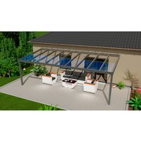 GARDENDREAMS Terrassenüberdachung »Expert«, BxT: 700 x 300 cm, anthrazit / RAL7016, Glasdach - grau von GARDENDREAMS