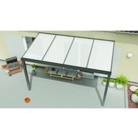 GARDENDREAMS Terrassenüberdachung »Expert«, BxT: 700 x 350 cm, grau / RAL9007 von GARDENDREAMS