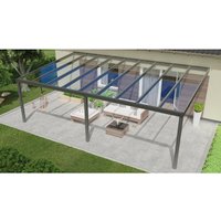 GARDENDREAMS Terrassenüberdachung »Expert«, BxT: 700 x 400 cm, anthrazit / RAL7016, Glasdach - grau von GARDENDREAMS