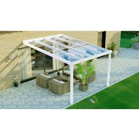 GARDENDREAMS Terrassenüberdachung »Legend«, BxT: 300 x 400 cm, weiß / RAL9016, Glasdach - weiss von GARDENDREAMS