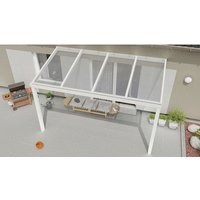 GARDENDREAMS Terrassenüberdachung »Legend«, BxT: 400 x 350 cm, weiß / RAL9016 - weiss von GARDENDREAMS