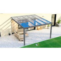 GARDENDREAMS Terrassenüberdachung »Legend«, BxT: 400 x 400 cm, grau / RAL9007, Glasdach von GARDENDREAMS