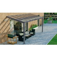 GARDENDREAMS Terrassenüberdachung »Legend«, BxT: 500 x 200 cm, grau / RAL9007, Glasdach von GARDENDREAMS