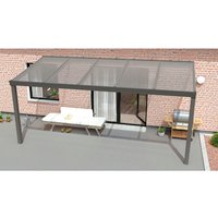 GARDENDREAMS Terrassenüberdachung »Legend«, BxT: 500 x 350 cm, grau / RAL9007 von GARDENDREAMS