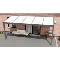 GARDENDREAMS Terrassenüberdachung »Legend«, BxT: 500 x 350 cm, grau / RAL9007 von GARDENDREAMS