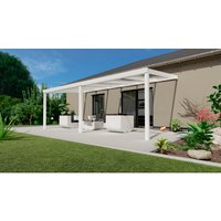 GARDENDREAMS Terrassenüberdachung »Legend«, BxT: 600 x 350 cm, weiß / RAL9016, Glasdach - weiss von GARDENDREAMS