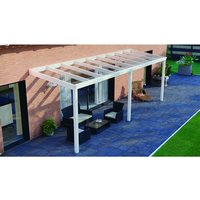 GARDENDREAMS Terrassenüberdachung »Legend«, BxT: 700 x 250 cm, weiß / RAL9016, Glasdach - weiss von GARDENDREAMS