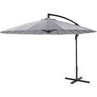 Exzenter-Sonnenschirm maximale Höhe 3m ø300cm Farbe: hellgrau von GARDENEAS