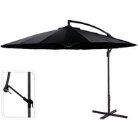 Exzenter Sonnenschirm maximale Höhe 3m ø300cm Farbe: schwarz von GARDENEAS